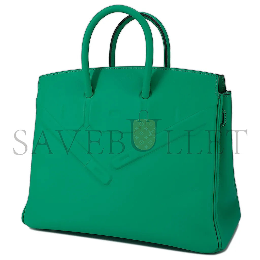 H**mes master birkin 25 shadow swift leather phantom mint green bag h082629ck60 (25*20*13cm)